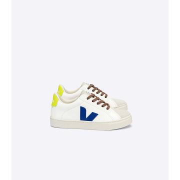 Veja ESPLAR LACES CHROMEFREE Kids' Shoes White/Blue | CA 733ILH